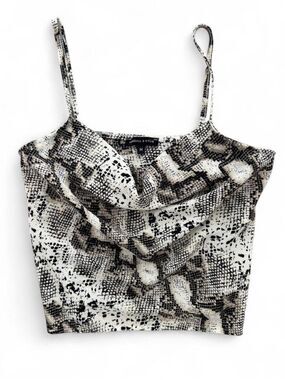 Black and White Snakeskin Tank Top Women’s Medium